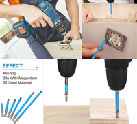 Embouts de tournevis professionnels antidérapants PH2, 7 pièces, magnétiques, tête simple, Phillips S2, pour outils de construction