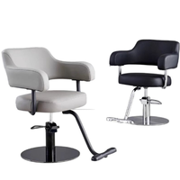 Fauteuil de Barbier Moderne en Métal avec Rotation à 360°, Design Ergonomique, Hauteur Réglable, Mobilier de Salon Durable pour Usage Commercial