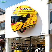 Réplica de Casco de Carreras Ferrari F1 a Escala 2:1, Modelo Gigante de Casco de Piloto de Fórmula 1 para Decoración
