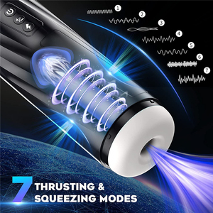 Masturbador Masculino Interactivo LetRock con Potentes Movimientos de Empuje y Vibradores Automáticos, Certificado CE para Hombres - Product Image 3