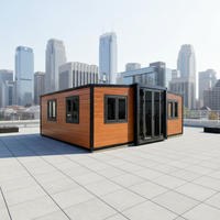 Vente directe d'usine, maison préfabriquée de haute qualité sur mesure, structure en acier, 2 chambres, maison modulaire mobile extensible