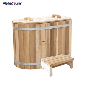 Ice Bath Tub Manufacturer Cold Plunge With Chiller Sports Recovery And Cold Plunge Tub Wood Barrel Stainless Steel Inner Liner