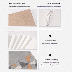 Cuaderno de tapa dura tamaño A5 al por mayor diseños personalizados cuero 100 hojas populares para uso escolar PRODUCCIÓN DE FÁBRICA genial - Product Image 4