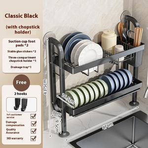 Escurridor de Platos Metálico Ecológico de Alta Calidad, Multicapa, para Montar en la Pared, Sin Taladro, Ahorra Espacio en la Cocina - Product Image 6