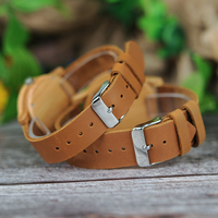 BOBOBIRD Montres de Luxe pour Couples, Bracelet en Cuir Antique, Mouvement à Quartz, Boîtier en Bois, Idéales pour les Amoureux, Tendance et Élégantes