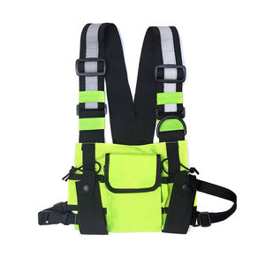 Functionele tactische borsttas voor heren, modieus <span class=keywords><strong>bullet</strong></span> hip hop <span class=keywords><strong>vest</strong></span>, streetwear tas, heuptas, unisex zwarte chest rig tas - Product Image 5