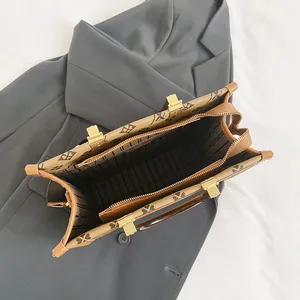 Borsa Tote Casual da Donna 2025 di Tendenza, Lussuosa con Stampa Retrò, Chiusura a Cerniera, Fodera Impermeabile in Poliestere - Product Image 3