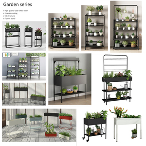 Support de pot de fleurs pliable multi-niveaux en métal pour jardin, intérieur/extérieur, balcon, salon - Product Image 4