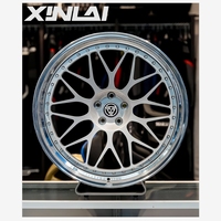 XINLAI Offre Spéciale 2 pièces forgé brossé poli 5x120 5x112 5x114.3 18 19 20 21 22 pouces roue pour roue de voiture de course