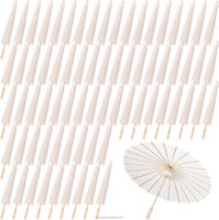 Parasols décoratifs en papier blanc huilé faits à la main pour mariages et cadeaux, mini parapluies artisanaux chinois en gros