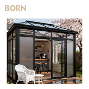 <span class=keywords><strong>Precio</strong></span> de fábrica personalizado térmicamente roto vidrio de aluminio Sunroom vivero creciente jardín casa Mini invernadero para flores - Product Image 4