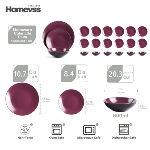 En septembre, nous présentons des ensembles de bols, assiettes et tasses de haute qualité, des services de table populaires et des services de table en pierre pour la famille. - Product Image 5