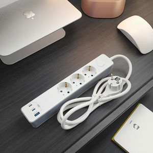Multiprise E-Sun à vente rapide avec 3 prises <span class=keywords><strong>de</strong></span> charge rapide 65W 2USB C 16A 250V, protection enfant, câble <span class=keywords><strong>de</strong></span> 1,4 m - Product Image 1