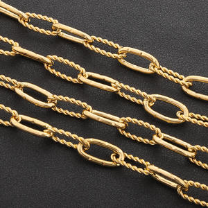 D148 Hip Hop Tronc Chaîne Mode Chaîne En Acier Inoxydable Plaqué Or 18k En Vrac Collier Bracelet Chaîne - Product Image 5