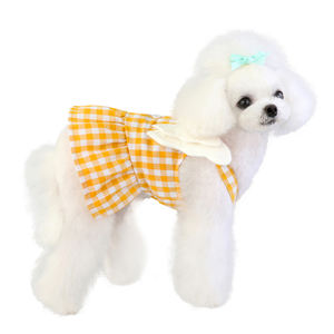 Grosir Gaun anjing katun <span class=keywords><strong>tartan</strong></span> organik dengan sayap malaikat - Product Image 3