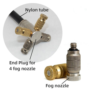 3/16" Fog <strong>Mist</strong> <strong>Nozzle</strong> <strong>Mist</strong> System <strong>Mist</strong> Cooling <strong>Nozzle</strong> for Garden Cooling Greenhouse Humudification Dust Removal - Product Image 5