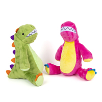 Jouet pour chien REX en peluche durable avec dinosaures en peluche grinçants et garde à mâcher écologique et papier froissé