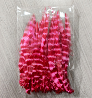 Plume de coq de selle blanche à rayures colorées naturelles pour la pêche à la mouche, la chapellerie, les fêtes en gros, le carnaval, le bricolage, les accessoires de coiffure