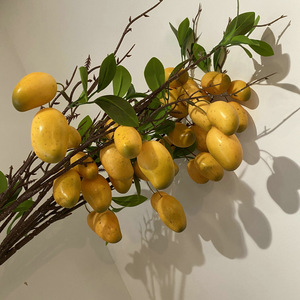Branches artificielles de mangue Queyiyi, 94 cm de haut, jaunes et rouges, décoration pour la maison, l'hôtel, les mariages et les arrangements floraux - Product Image 2