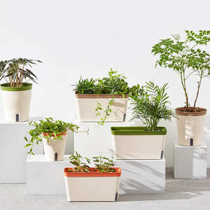 Pots à fleurs rectangulaires en plastique <span class=keywords><strong>BRICE</strong></span>, système d'auto-arrosage, coton absorbant d'intérieur, auto-arrosage des plantes, pot à arrosage automatique, pot paresseux - Product Image 6