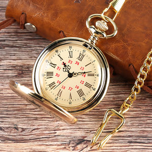Oğlum hediye Fob zinciri ile Vintage madalyon kolye romen rakamları Steampunk cep saati - Product Image 2