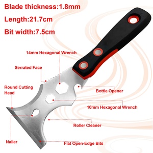 Ensemble de 7 outils de construction robustes (truelle et spatule) pour le ciment, le mastic et la décoration - Product Image 3