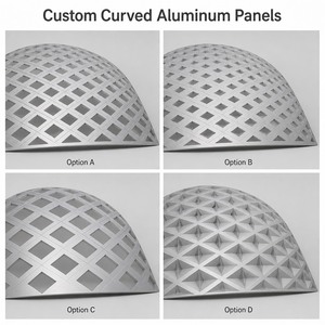Revestimiento de Fachada de Pared Cortina con Patrón de Diamante, Revestimiento Exterior de Aleación de Aluminio para Edificios, para Proyectos Comerciales - Product Image 5