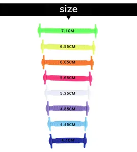 Großhandel 8 + 8 10 + 10 Schnürsenkel für Kinder und Erwachsene kunden spezifisches LOGO dehnbares Silikon elastische Verbindung Schuh Spitzen