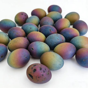 Œuf en sphalerite arc-en-ciel poli de haute qualité, ornement en cristal, sculptures tendance pour la décoration et les cadeaux (vente en gros) - Product Image 1