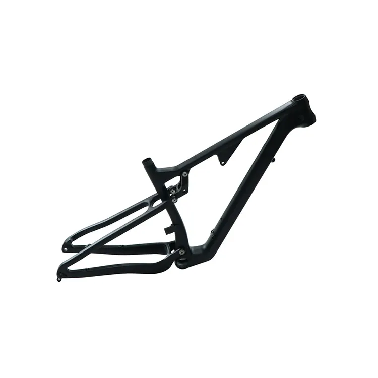 Marco de bicicleta trasero suave de fibra de carbono, marco de bicicleta de suspensión con modo de tratamiento de superficie mate, tamaño de 15/17/19 pulgadas, nuevo diseño