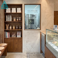 Vitrine de pâtisserie de luxe avec éclairage LED, vitrine à gâteaux en verre écologique, sur mesure, comptoir pour magasin d'alimentation et de boissons, confiserie