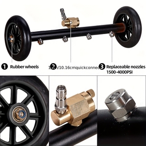 Idropulitrice ad Alta Pressione in Acciaio Inox con Connettore Rapido 1/4'' per Pulizia Sottoscocca e Superfici, Ideale per Lavaggio Auto e Pulizia Stradale - Product Image 6