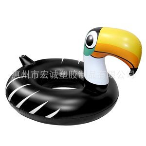 Flotador inflable de tucán negro de 120 cm para adultos, novedoso, para natación y deportes acuáticos. - Product Image 5