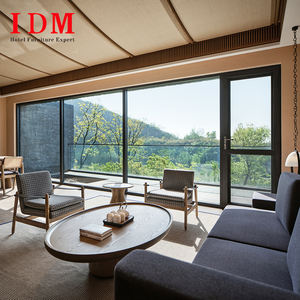 Muebles de <span class=keywords><strong>Hotel</strong></span> IDM, Juego de Habitación Moderno con Cama Doble de Madera Personalizada y Sofá, Proveedor para Proyectos de Hoteles Boutique de 5 Estrellas - Product Image 5