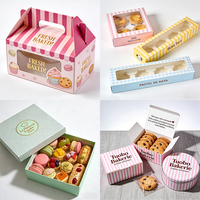 Emballage en papier carré en carton avec logo imprimé personnalisé en gros Boîte de papier d'emballage alimentaire pour boulangerie de fête