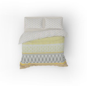 ROTTERDAM 100% coton ensemble de housse de couette taille néerlandaise Ne 30 30 76X68 imprimé pigmenté - Product Image 2