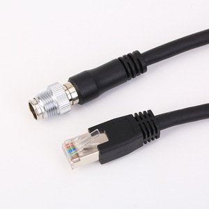 Câble Ethernet industriel KAICAP M12 mâle vers RJ45 mâle, noir - Product Image 2