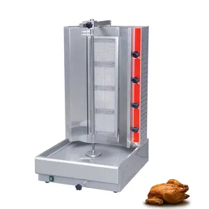 Vier Branders Elektrische Shoarma Machine Automatische Roterende Shoarma Machine Kip Shoarma Grill Machine