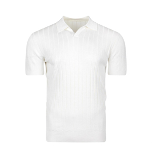 Polos tricotés à <span class=keywords><strong>manches</strong></span> <span class=keywords><strong>courtes</strong></span> avec col en tricot torsadé pour hommes Design personnalisé de gros - Product Image 3