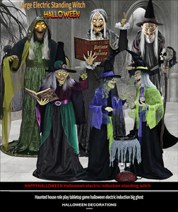 Colección <span class=keywords><strong>de</strong></span> Accesorios <span class=keywords><strong>de</strong></span> Terror Animados Grandes para Halloween, Decoración Eléctrica <span class=keywords><strong>de</strong></span> Inducción para Casa Embrujada y Sala <span class=keywords><strong>de</strong></span> Escape - Product Image 2