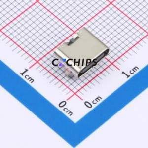 TYPE-C 2P 90 2J 108 USB Connector Bent Lead Through Hole Connector Type-C Female Right Angle Insert 2P - Product Image 1