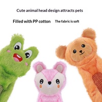Jouet interactif pour chien en forme d'animal mignon avec anneau de traction et couineur pour le tennis