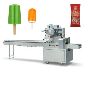 Fully Automatic Horizontal Wrapping Flow Pack Packing Machine Ice Cream Lolly Popsicle Packaging Machine