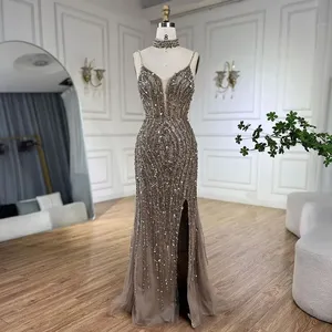 Serena collina argento Nude sirena Spaghetti con cinturino Modulare abiti da sera con perline abiti da ballo per feste 2024 LA72047B personalizzati - Product Image 3