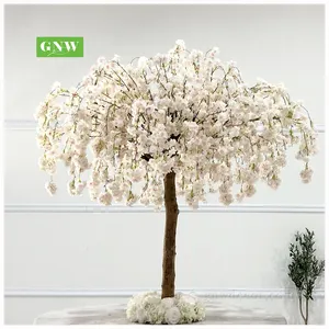 GNW 5ft tören etkinlikleri için uzun boylu gül wiwidekoratif ipek çiçek büyük yapay ağaç kiraz çiçeği çiçek fon