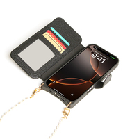 Étui portefeuille en cuir de luxe de haute qualité avec fentes pour cartes et protection antichoc pour iPhone 17/16/15/14/13/12 Pro Max