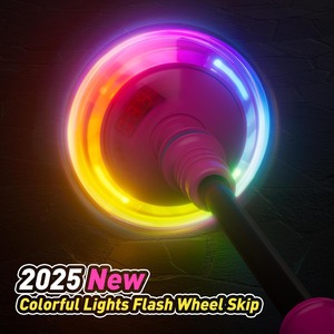 Ballon à <span class=keywords><strong>sauter</strong></span> pour enfants, ballon à <span class=keywords><strong>sauter</strong></span> pliable avec roues lumineuses colorées pour adultes, jeu d'intérieur et d'extérieur pour enfants, cadeau pour filles - Product Image 5