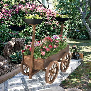 Raised Modern Vegetable & Flower <b>Garden</b> Bed Rectangle Shape Mobile -Floor Outdoor <b>Wood</b> <b>Planter</b> Eco-Friendly & Durable - Product Image 3