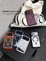 Coque magnétique transparente haute qualité pour iPhone 18 Pro Max, texture originale, anti-chute, protection intégrale