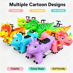 Coche eléctrico de dinosaurio para niños, equipo de entretenimiento animatrónico para parques temáticos - Product Image 3